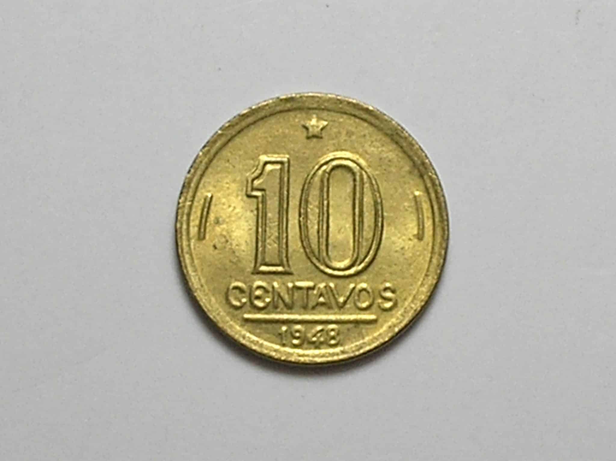 | Casa do Colecionador 10 Centavos - 1948 Jose Bonifácio / Flor de cunho