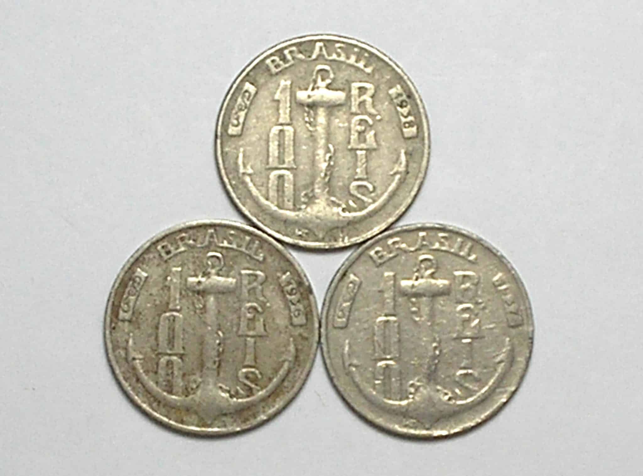 | Casa do Colecionador 100 Réis - 1936 - 1937 - 1938 / Série Tamandaré / Âncora