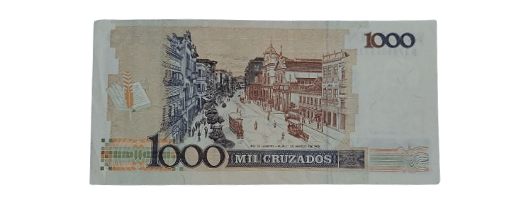 | Casa do Colecionador 1000 Cruzados com carimbo de 1 Cruzado Novo Sku 0004