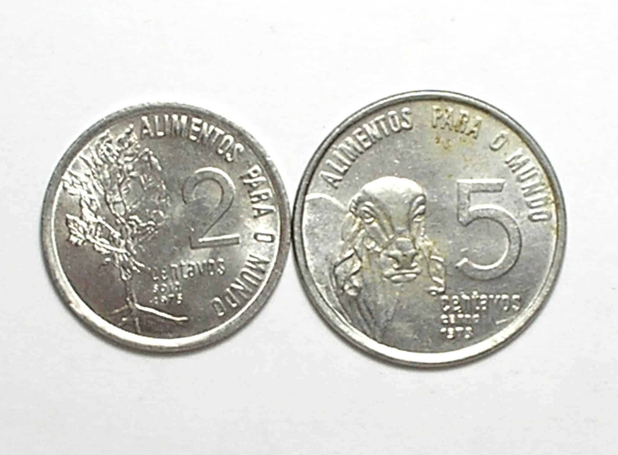 | Casa do Colecionador 2 e 5 Centavos - 1975 - Fao / Flor de Cunho
