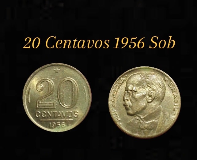 | Casa do Colecionador 20 Centavos 1956 Sob. com brilho Sku 0071