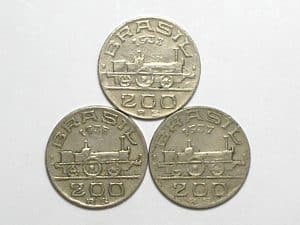 200 Réis - 1936 - 1937 - 1938 / Série Barão de Mauá / Locomotiva ferroviária