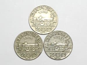 200 Réis - 1936 - 1937 - 1938 / Série Barão de Mauá / Locomotiva ferroviária