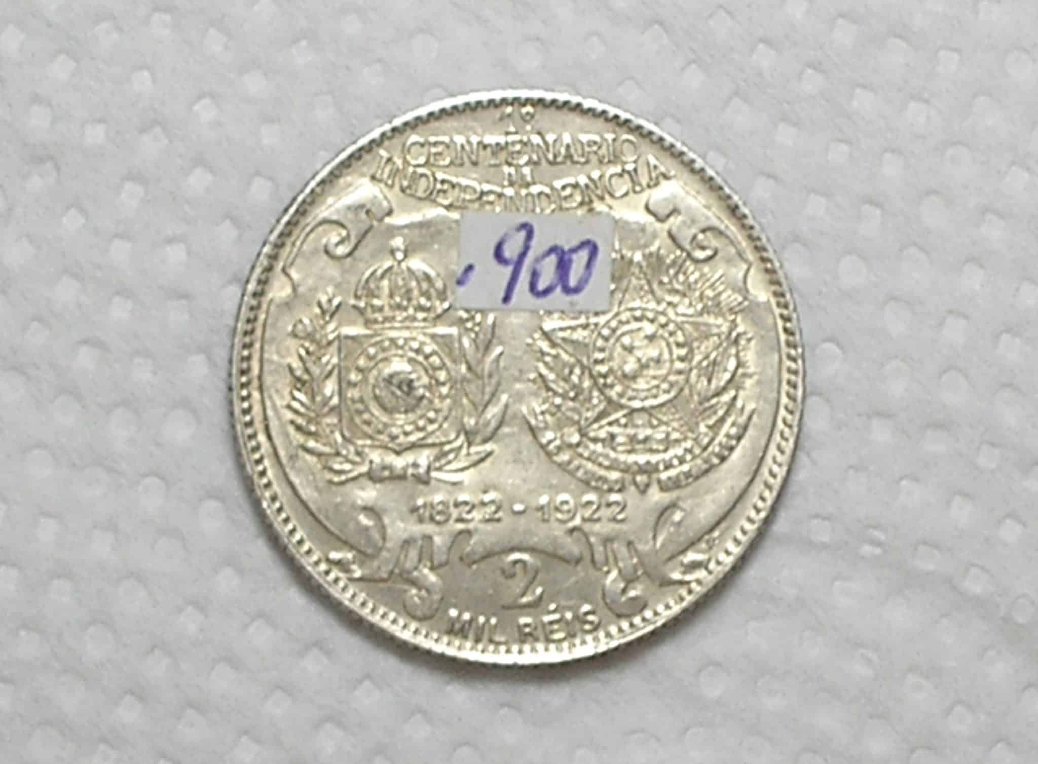 | Casa do Colecionador 2.000 Réis - 1922 / Prata .900 - Testada / Soberba / m350.2