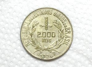 2.000 Réis - 1924 / Mocinha / Flor de Cunho / Prata / m350.2