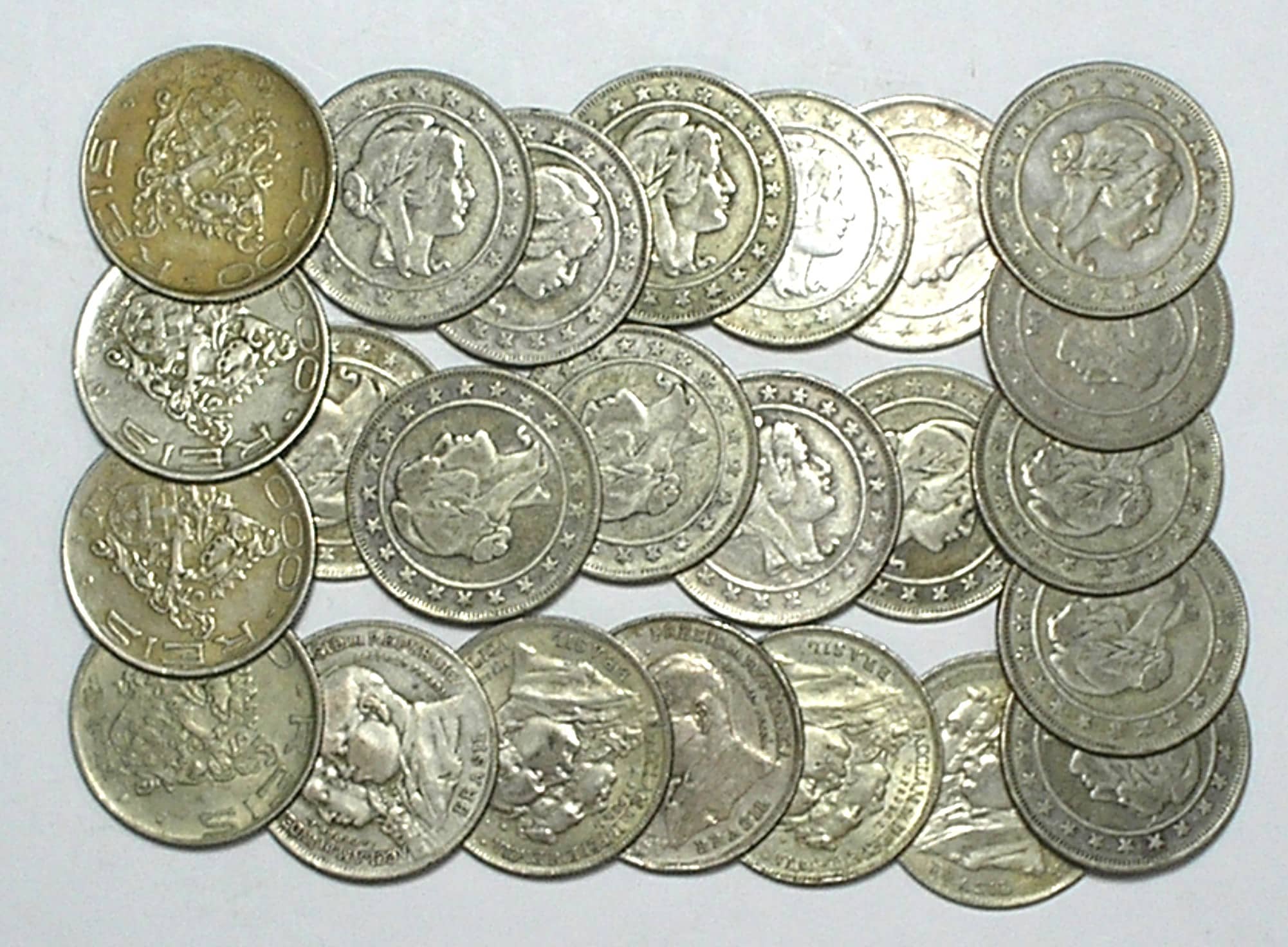 | Casa do Colecionador --24 moedas de 2.000 Réis prata com as principais datas dificeis com menor quantida de cunhos