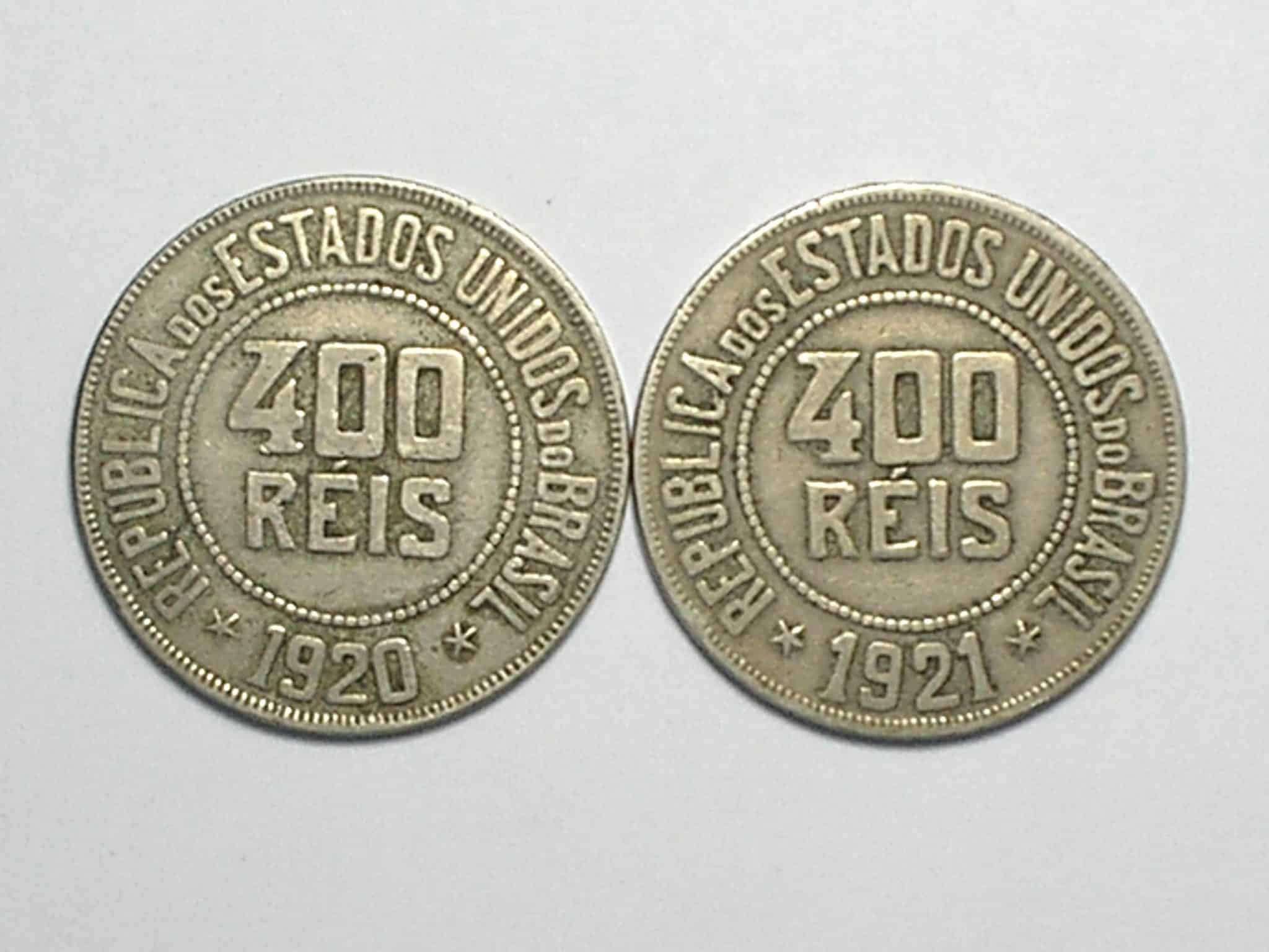 | Casa do Colecionador 400 Réis - 1920 e 1921 / Casao com data dificil / Busto