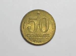 50 Centavos - 1944 / Flor de Cunho / Getúlio Vargas