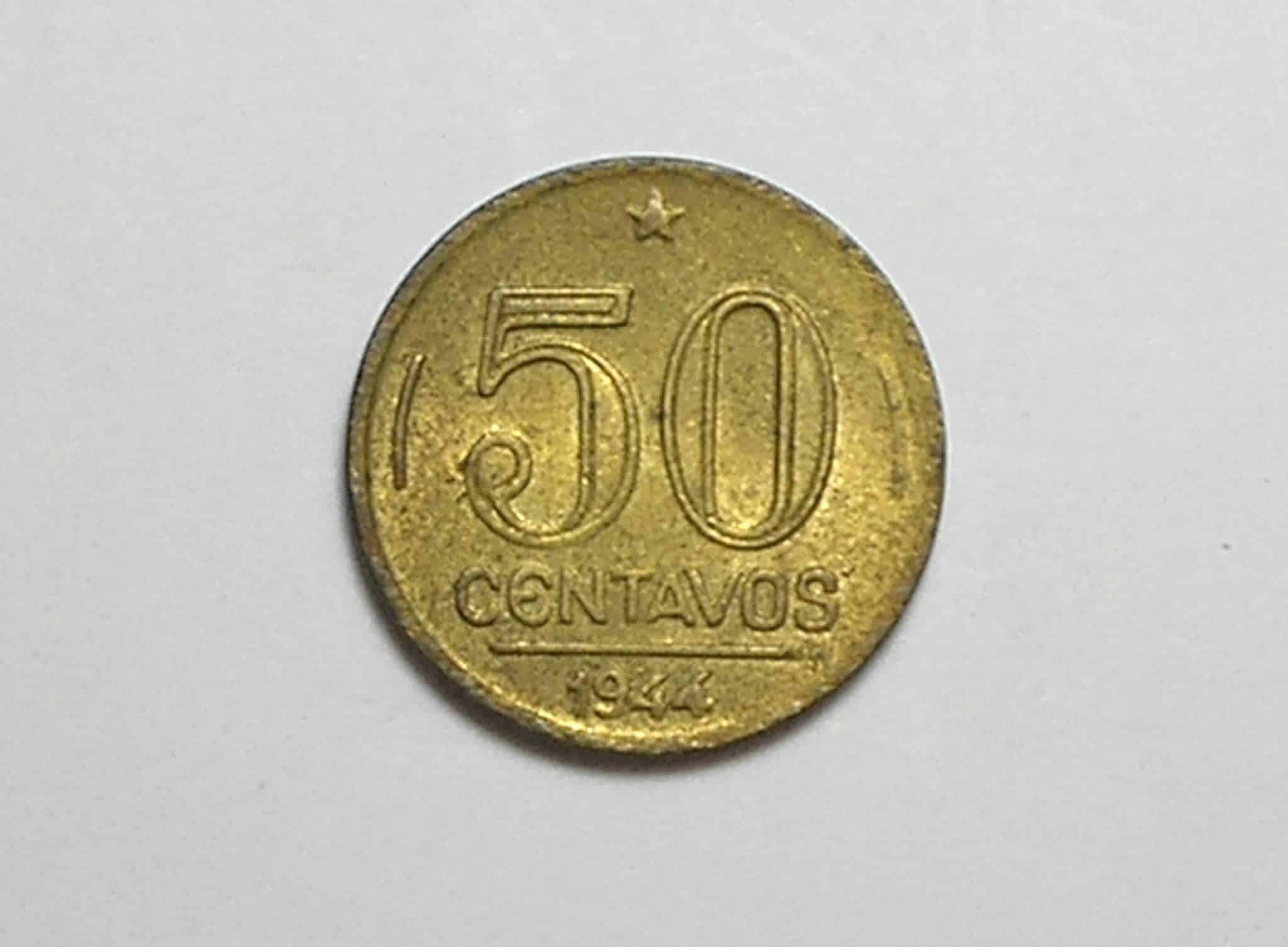 | Casa do Colecionador 50 Centavos - 1944 / Flor de Cunho / Getúlio Vargas