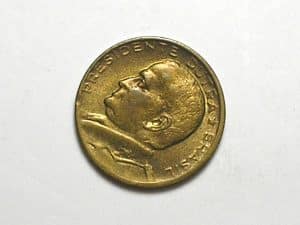 50 Centavos - 1956 / Reverso Inclinado / Sob / Dutra