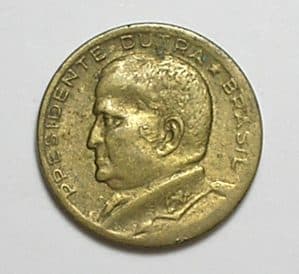 50 Centavos - 1956 / Variante Dutra com círculo no rosto - Catalogada / Escassa