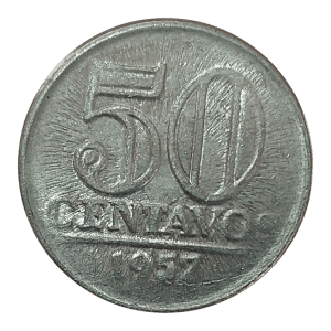 50 Centavos 1957 Sob. Sku 0045