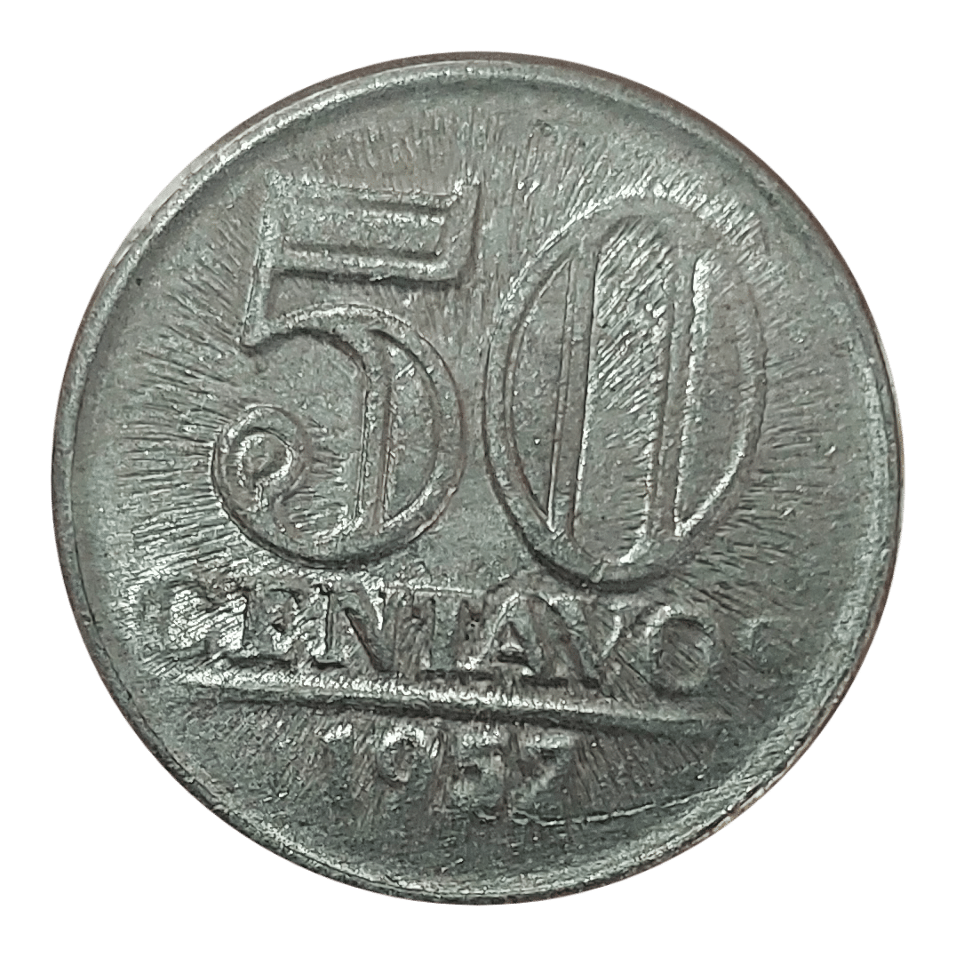 | Casa do Colecionador 50 Centavos 1957 Sob. Sku 0045