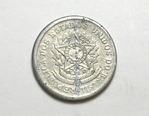 50 Centavos - 1958 / Reverso Inclinado / Brasão