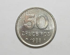 50 Cruzeiros - 1985 / Flor de Cunho / Aeroporto