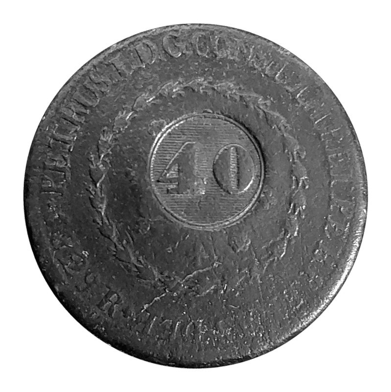 80/40 Réis 1829 Rio Sku 0011