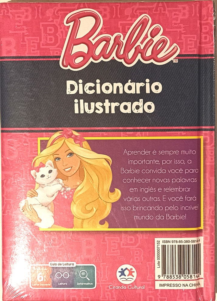 | Casa do Colecionador Barbie Dicionário Ilustrado – Português-Inglês. Ciranda Cultural – 2015.