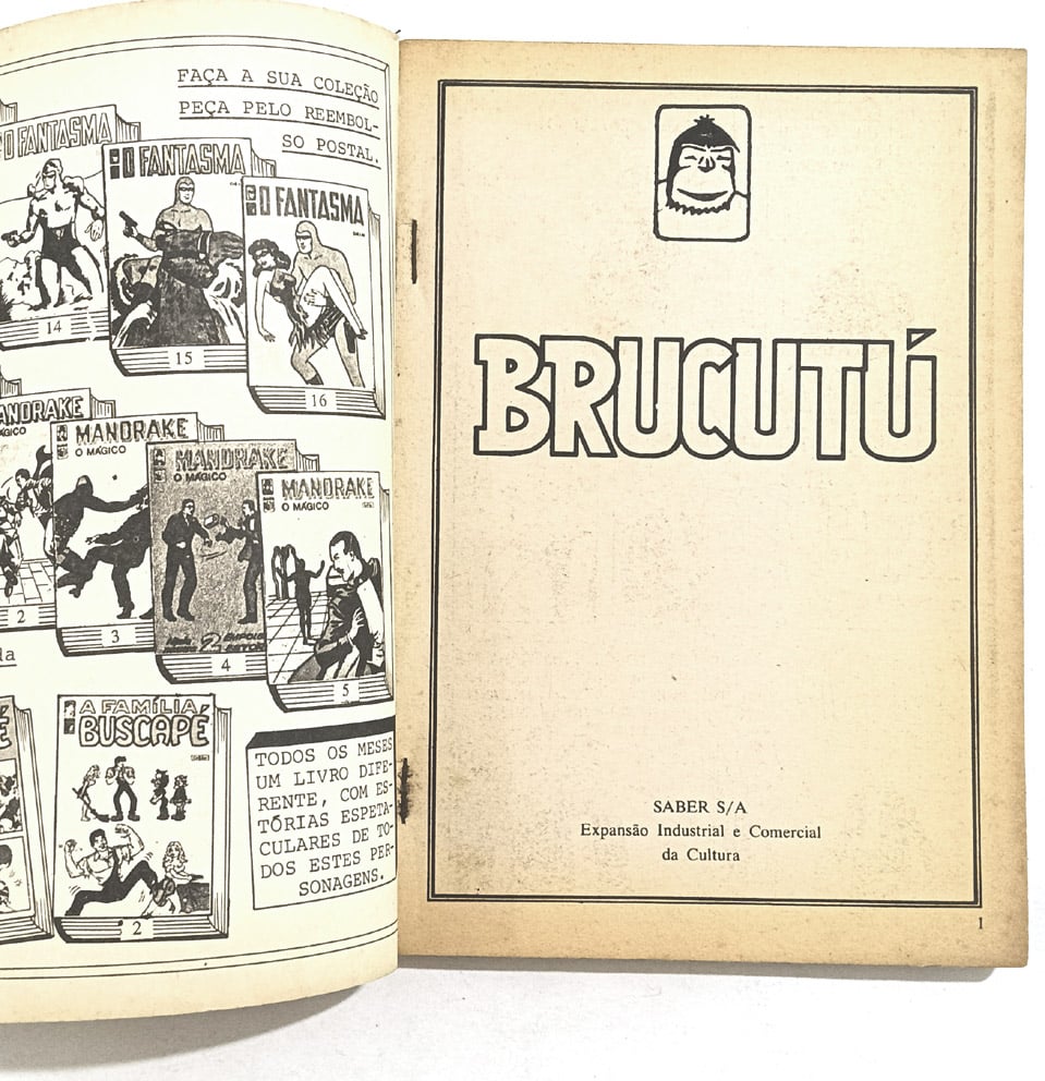 | Casa do Colecionador Brucutú n° 1 ao 14. Saber-1971/73. HQ/Gibi antigo.