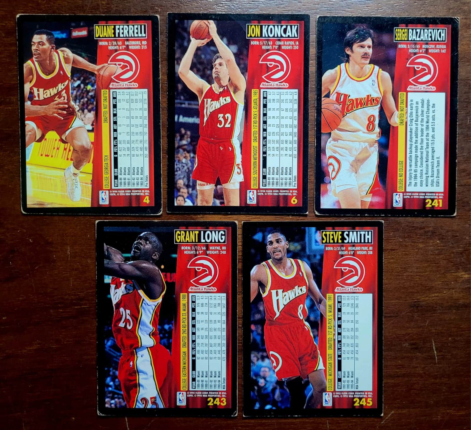 | Casa do Colecionador Card Basquete - Fleer Temporada 1994/1995 - Atlanta Hawks