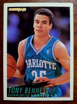 Card Basquete - Fleer Temporada 1994/1995 - Charlotte Hornets - Tony Bennett