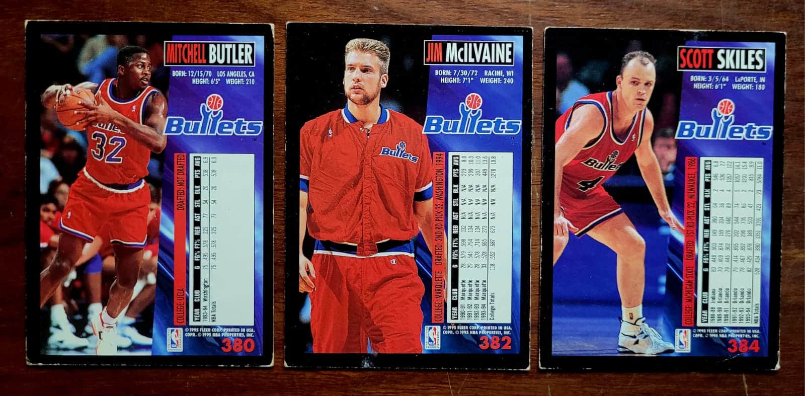 | Casa do Colecionador Card Basquete - Fleer Temporada 1994/1995 - Washington Bullets