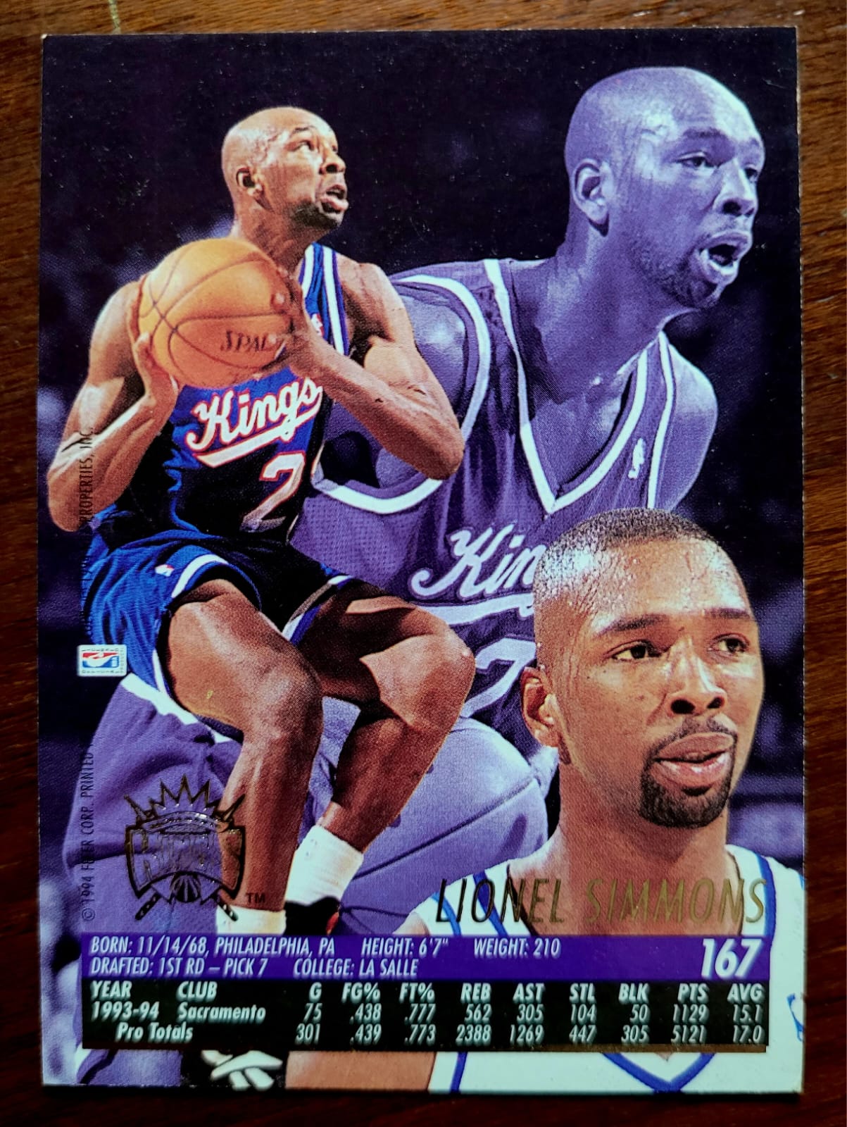 | Casa do Colecionador Card Basquete - Fleer Ultra | Temporada 1994/1995 - Sacramento Kings - Lionel Simons