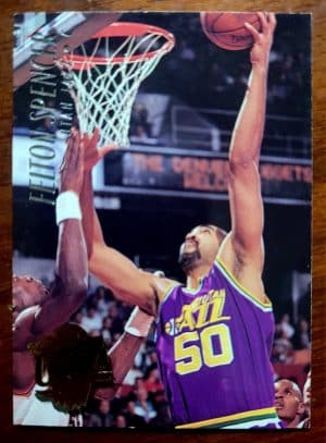 Card Basquete - Fleer Ultra | Temporada 1994/1995 - Utah Jazz - Felton Spencer