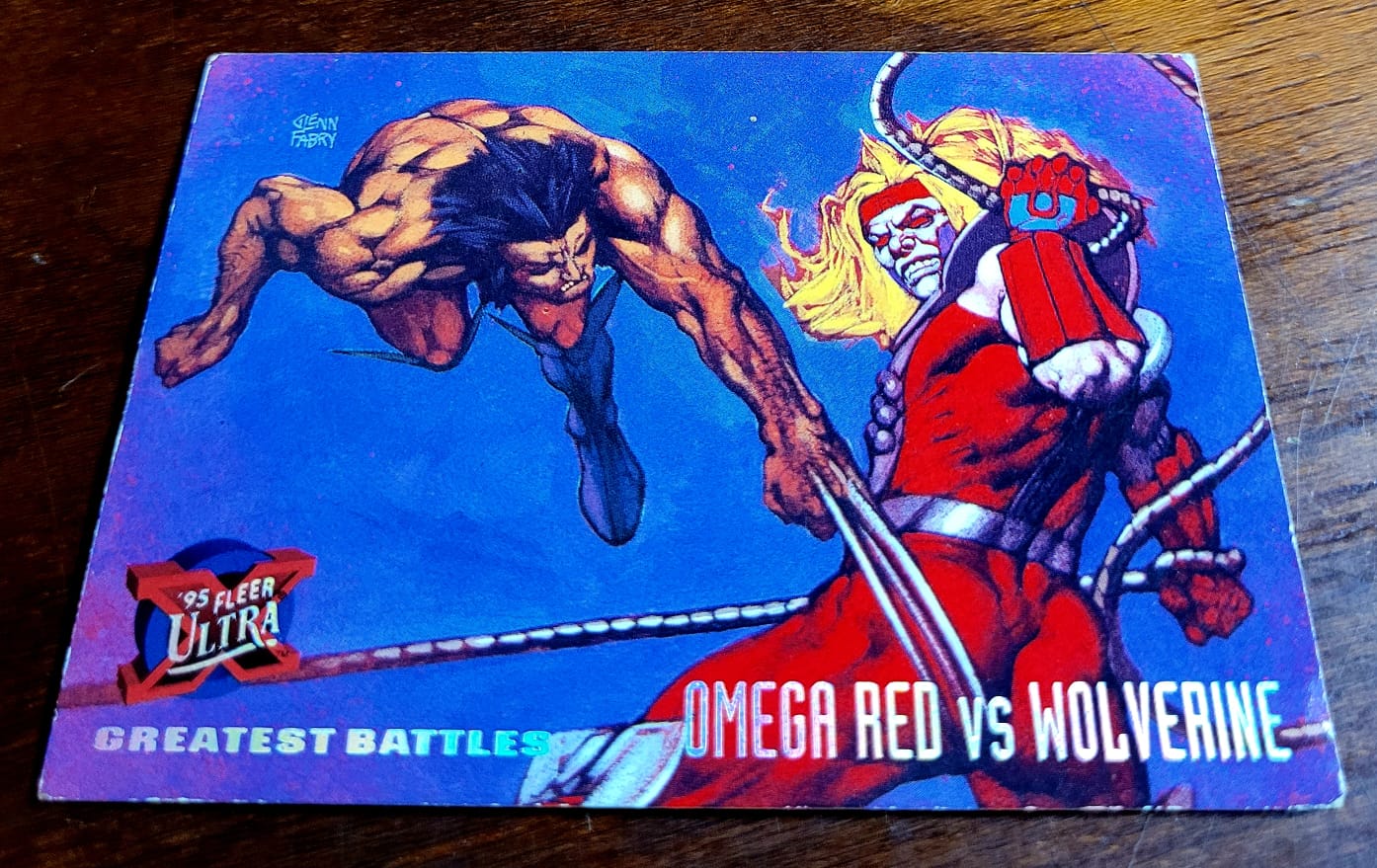 | Casa do Colecionador Card Fleer Ultra X-Men 1995 Marvel Nº 135 | Omega Red vs Wolverine
