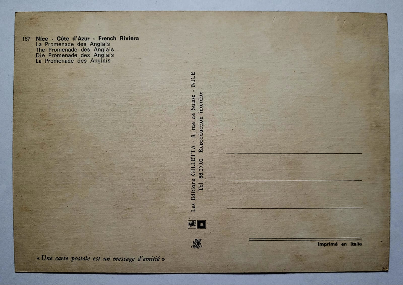 | Casa do Colecionador Cartão Postal Estrangeiro - França (Nice) Vista da Promenade des Anglais