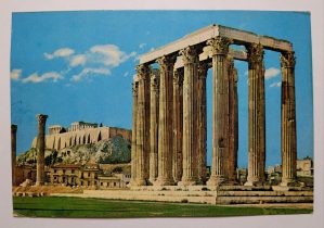 Cartão Postal Estrangeiro - Grécia (Atenas) Templo de Zeus Olímpico
