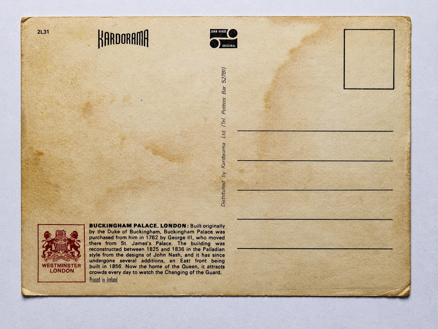 | Casa do Colecionador Cartão Postal Estrangeiro - Reino Unido (Londres) Buckingham Palace - época a verificar