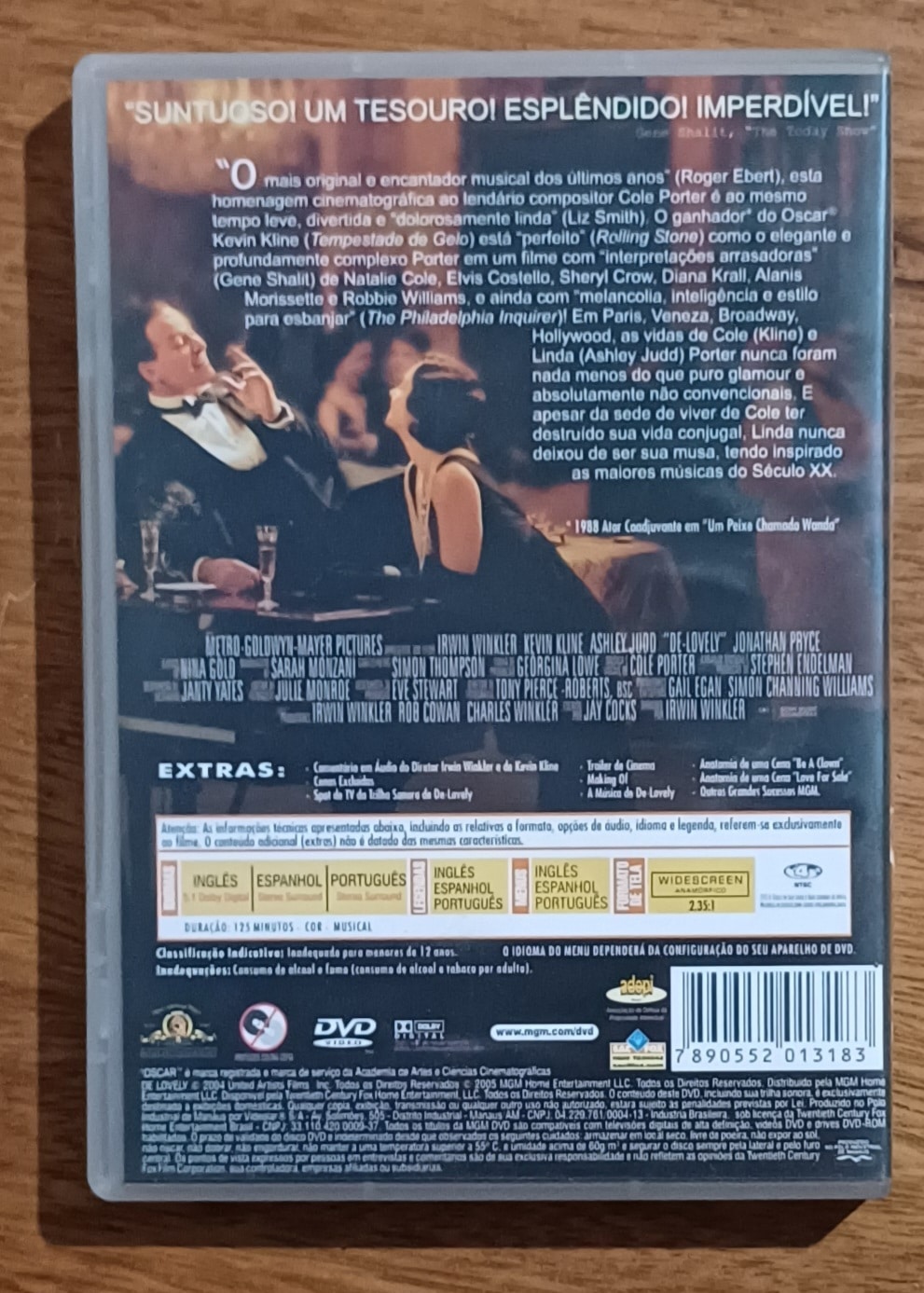 | Casa do Colecionador Dvd De-Lovely vida e amores de Cole Porter.