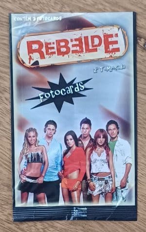 Embalagem envelope vazio Fotocards Rebelde Panini