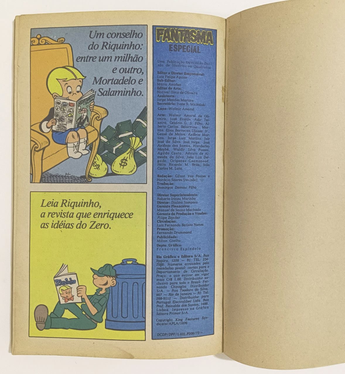 | Casa do Colecionador Fantasma especial 1ª série #2 Guerra na Floresta (formatinho) Saber-1976. HQ/Gibi antigo