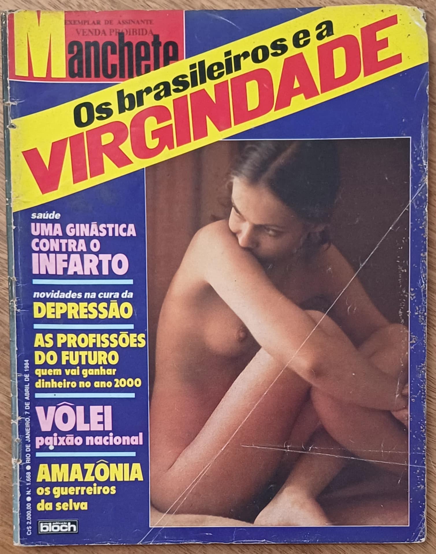 | Casa do Colecionador G31. Revista Manchete 1668 ed Bloch 1984. Virgindade Infarto Amazônia Vôlei.