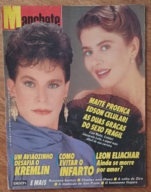 G31. Revista Manchete 1835. Ed Bloch 1987. Maite Proença Infarto Zico.