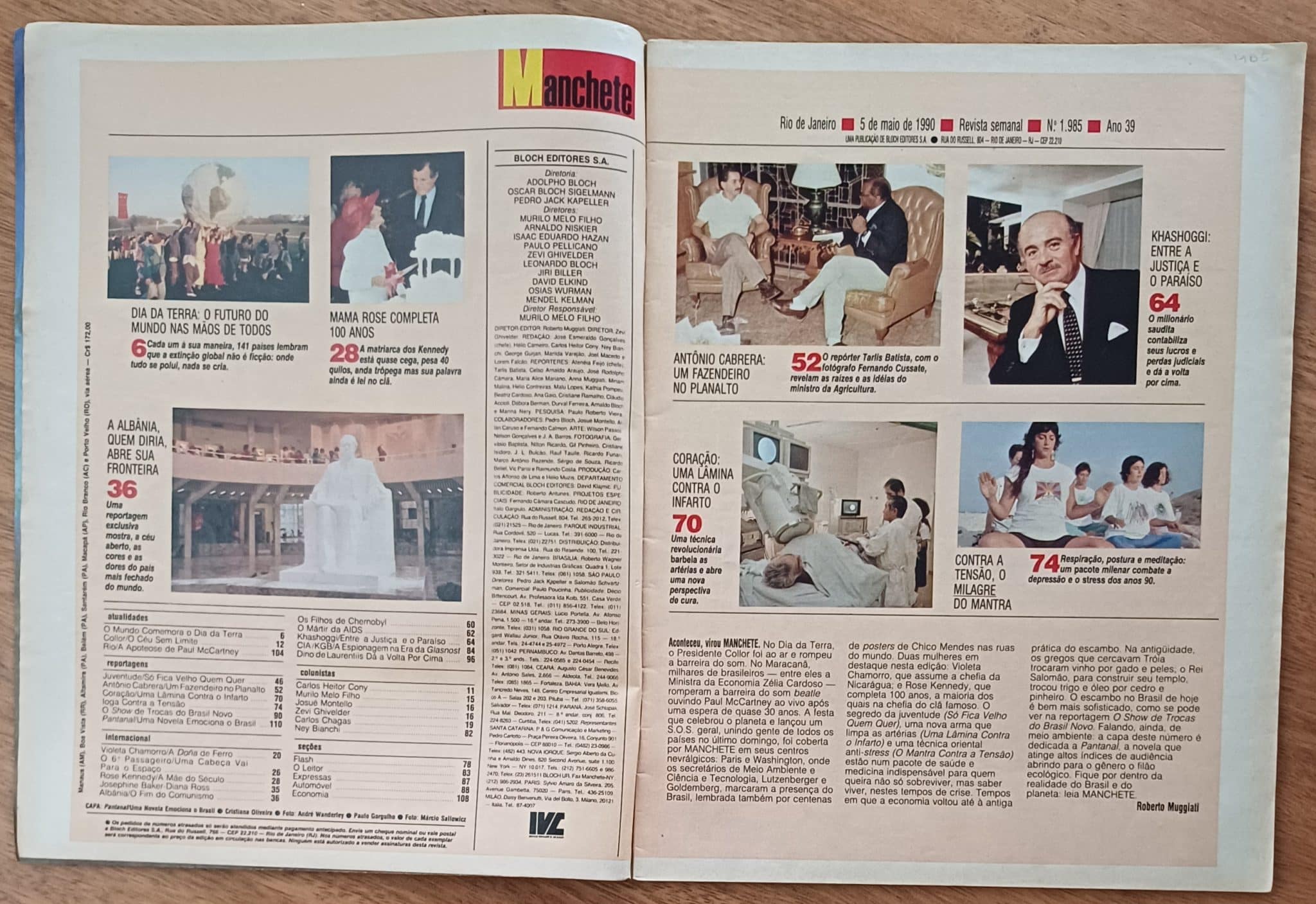 | Casa do Colecionador G31. Revista Manchete 1985 Bloch 1990. Cristiana Oliveira Pantanal Paul McCartney.