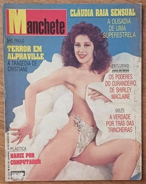 G31. Revista Manchete # 2031. Ed Bloch 1991. Cláudia Raia ousadia. Terror Golfo Plástica.