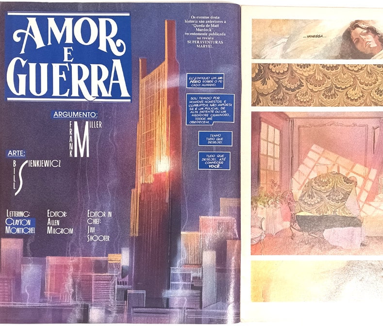 | Casa do Colecionador Graphic Novel n° 2. Demolidor: Amor e guerra. Abril – 1988.