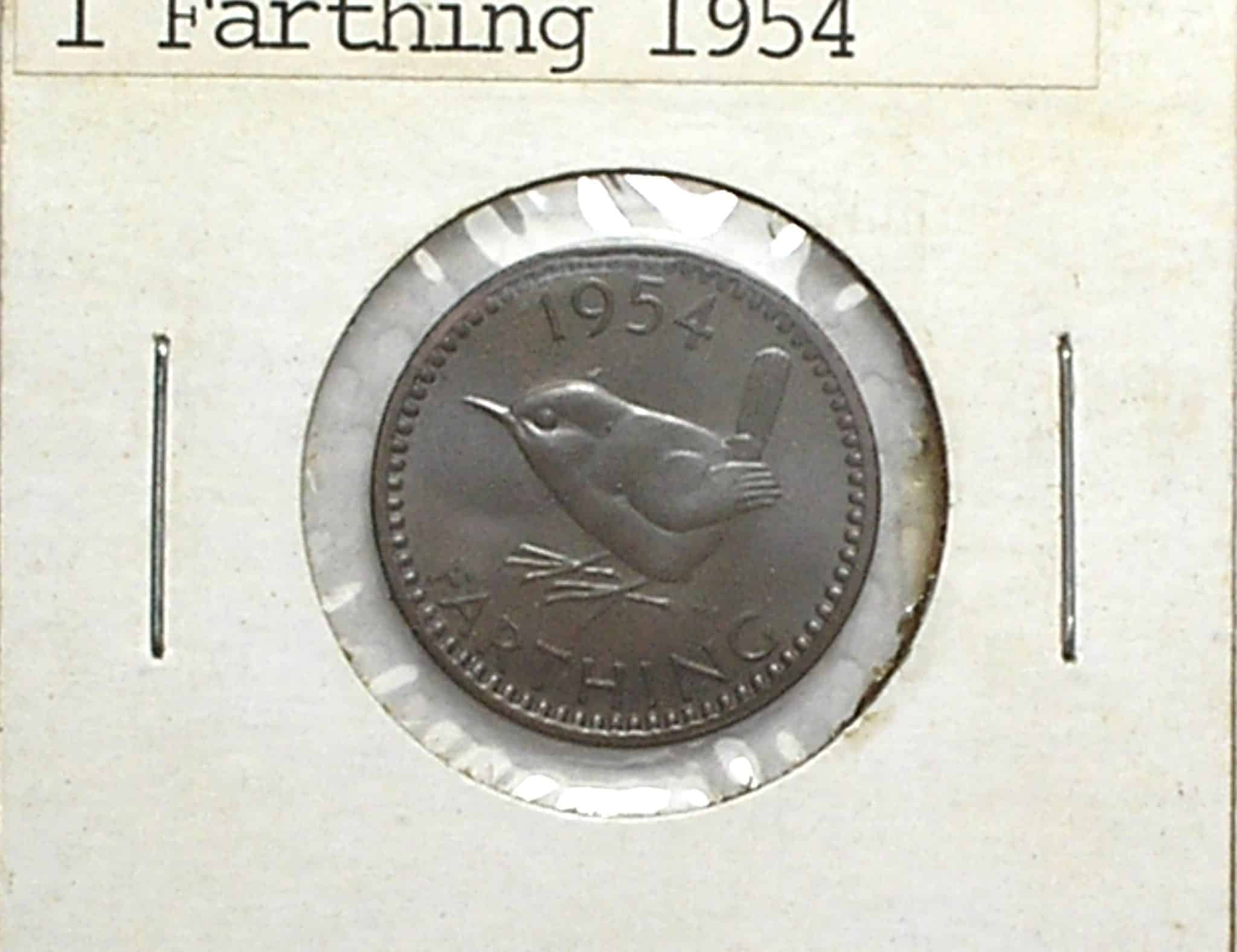 | Casa do Colecionador Great Britain) 1 Farthing - 1954 / --> Flor de Cunho / Bronze / 20mm / box66
