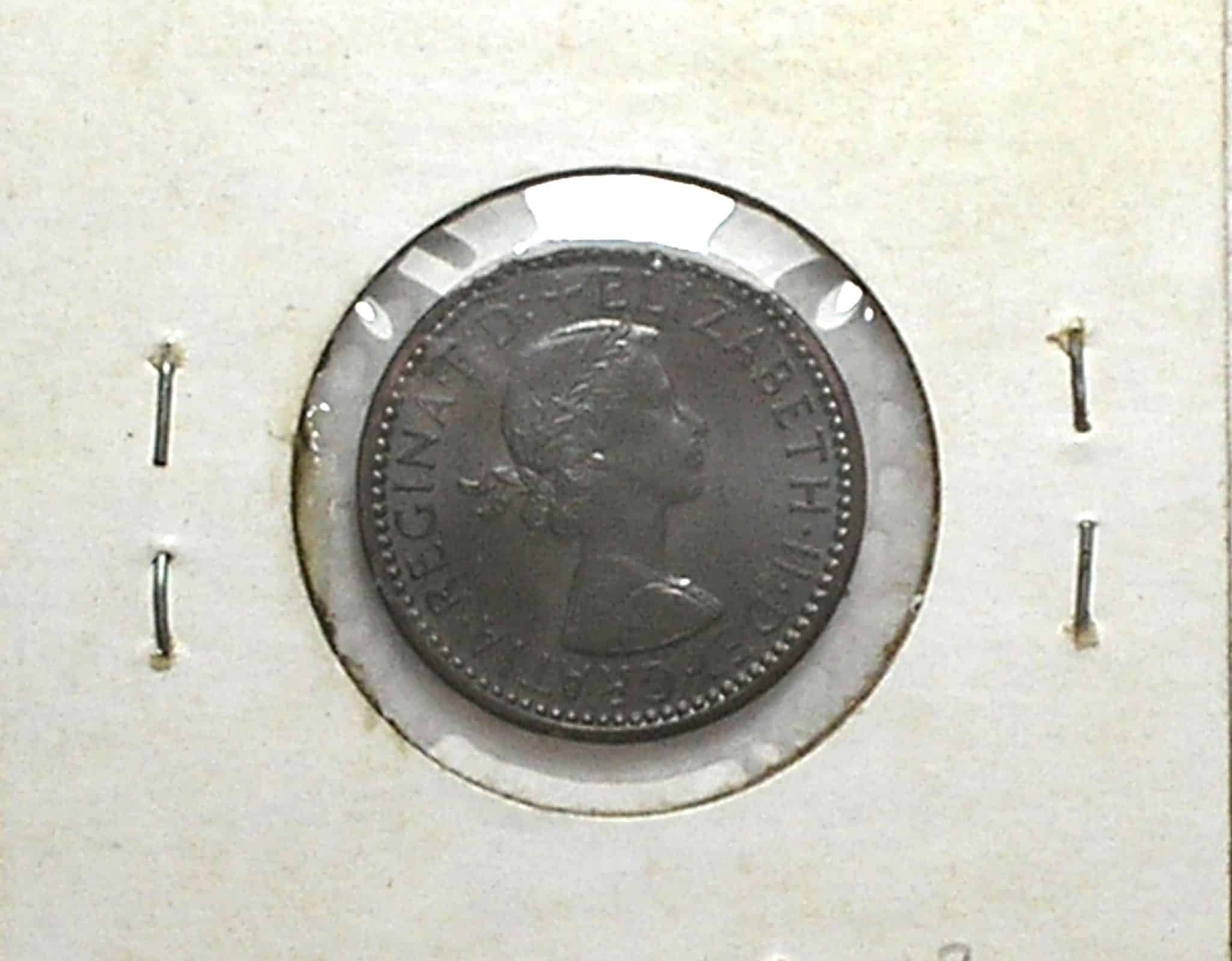 | Casa do Colecionador Great Britain) 1 Farthing - 1954 / --> Flor de Cunho / Bronze / 20mm / box66