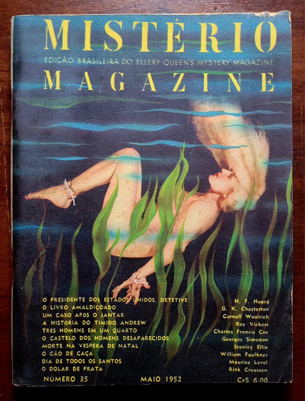 | Casa do Colecionador Mistério Magazine Nº 35 — Maio 1952 | Ellery Queen's Mystery Magazine | Edição Brasileira