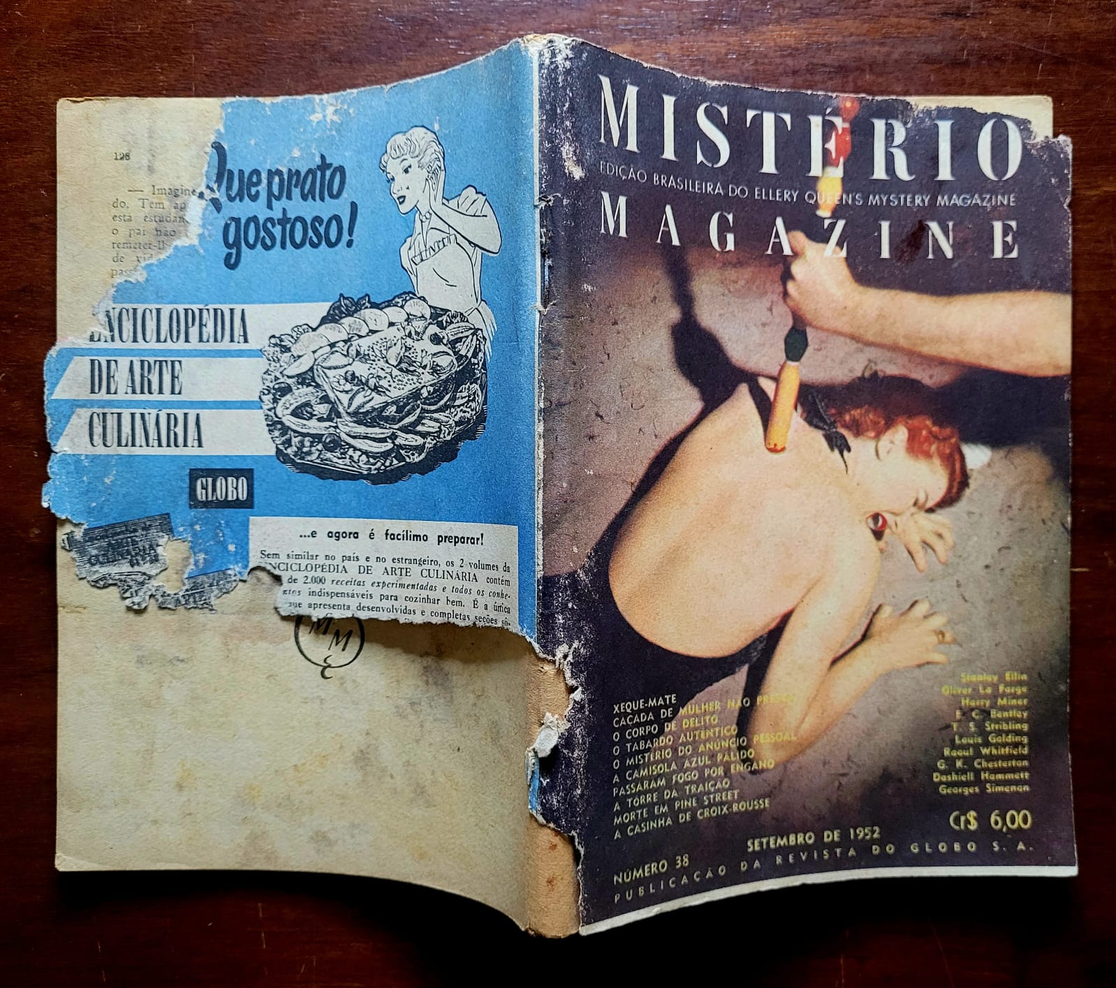 | Casa do Colecionador Mistério Magazine Nº 38 — Setembro 1952 | Ellery Queen's Mystery Magazine | Edição Brasileira