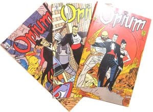 Opium, minissérie de luxo completa. Abril-1990. HQ/Gibi antigo.
