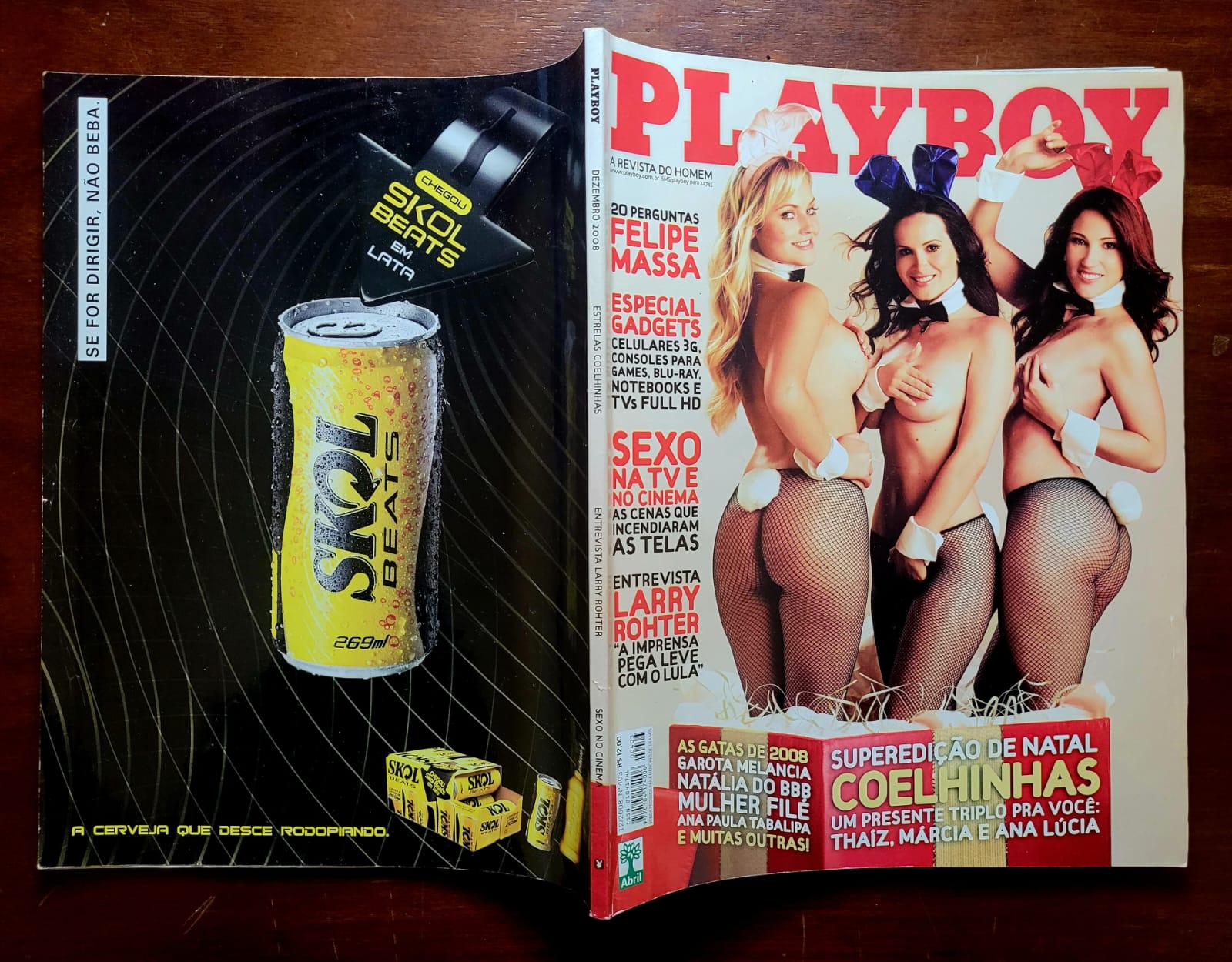| Casa do Colecionador Playboy Nº 403 | Dezembro 2008 | Superedição de Natal | Coelhinhas Thaíz, Márcia e Ana Lúcia | Pôster Presente