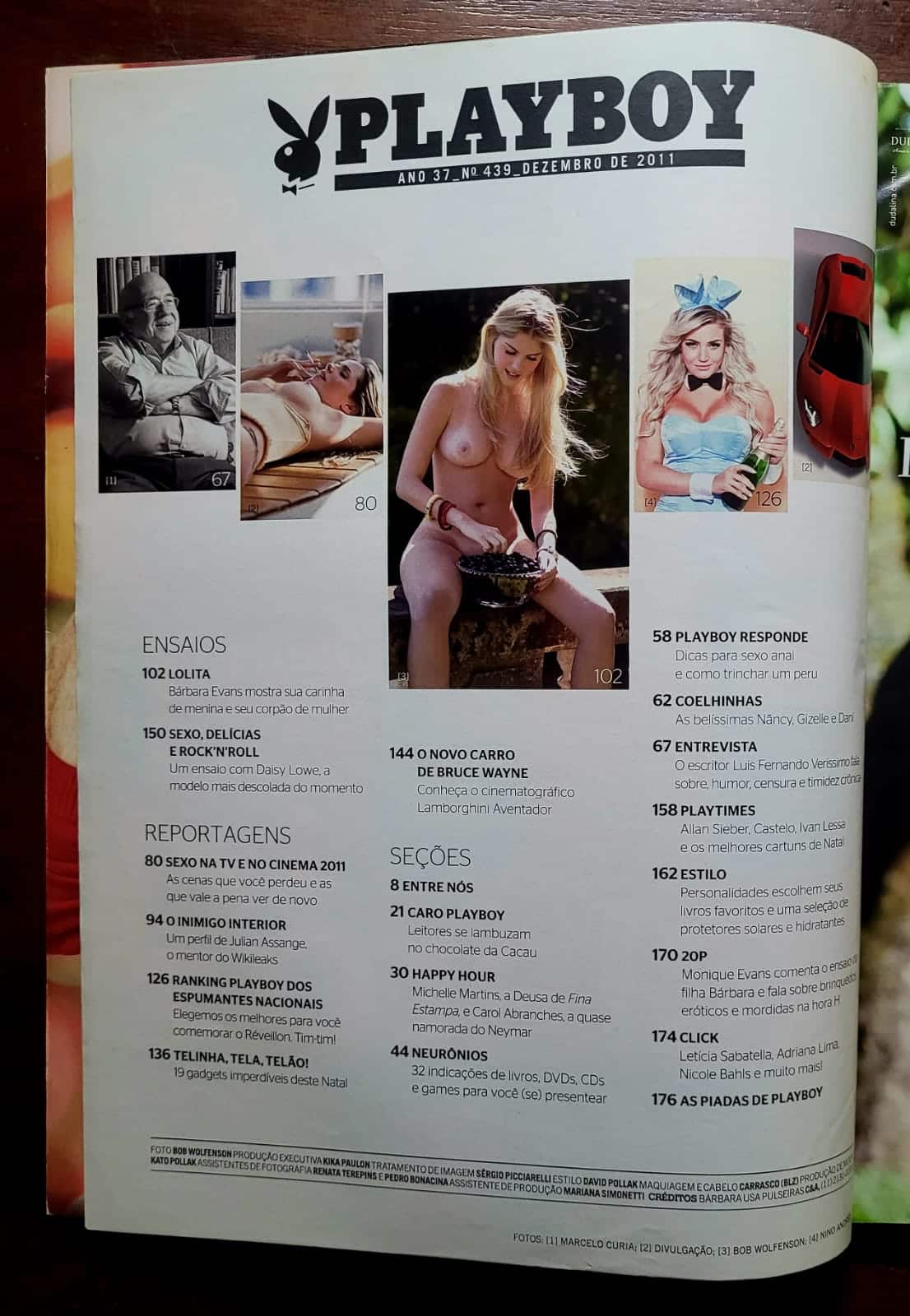 | Casa do Colecionador Playboy Nº 439 | Dezembro 2011 | Bárbara Evans | Pôster Presente | Primeira Capa