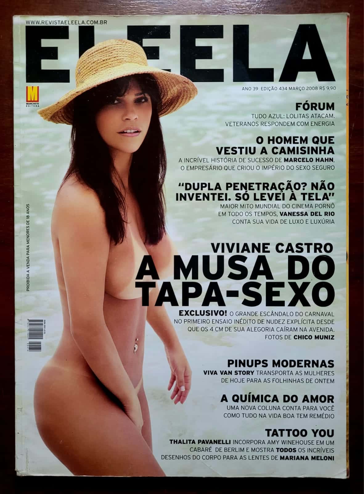 | Casa do Colecionador Revista Ele Ela Nº 434 | Março 2008 | Viviane Castro | Musa do Tapa-Sexo | Manchete Editora