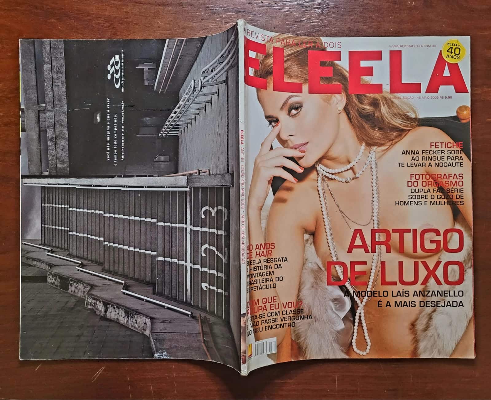 | Casa do Colecionador Revista Ele Ela Nº 446 | Maio 2009 | Laís Anzanello | Edição de 40 Anos | Manchete Editora