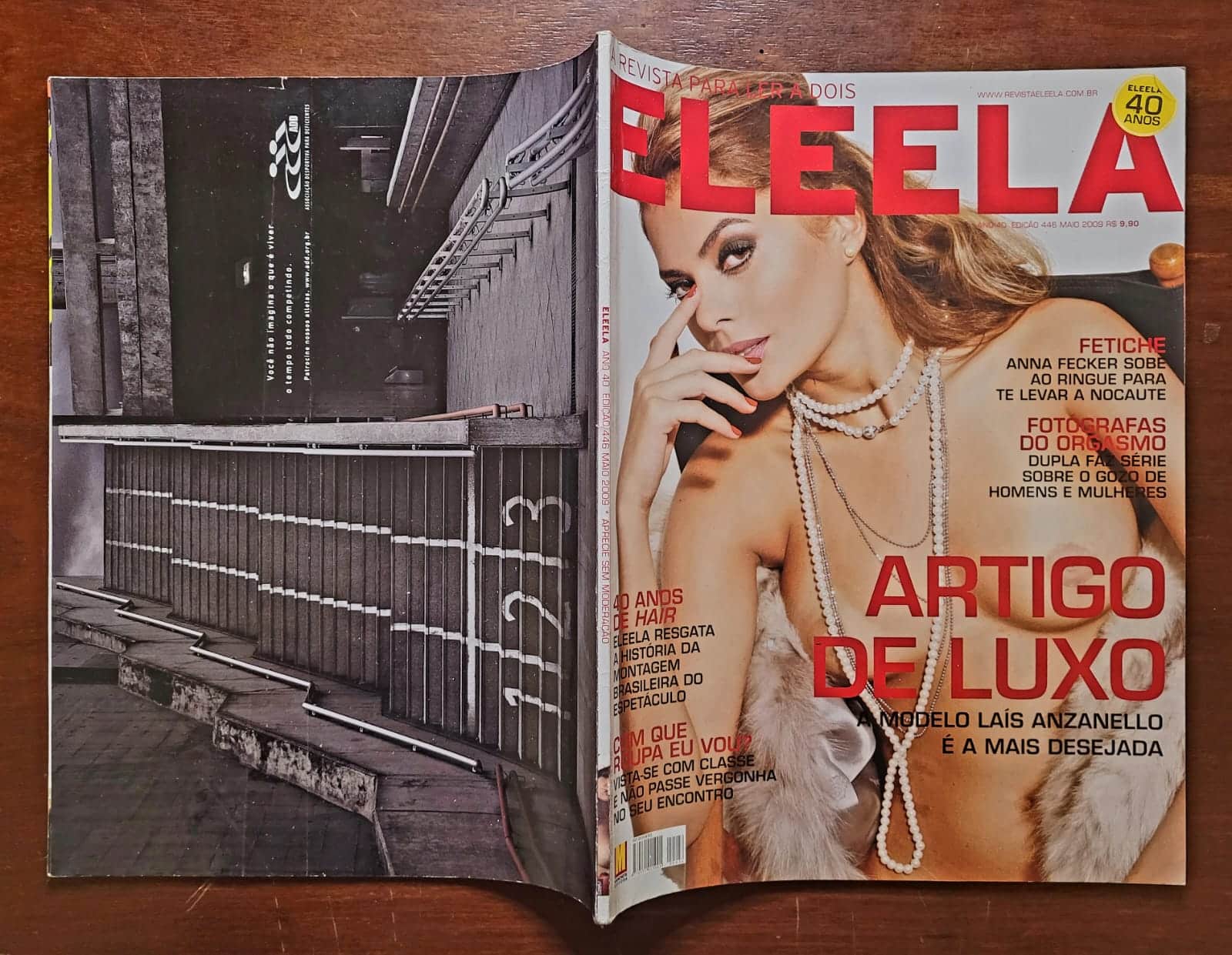 | Casa do Colecionador Revista Ele Ela Nº 446 | Maio 2009 | Laís Anzanello | Edição de 40 Anos | Manchete Editora
