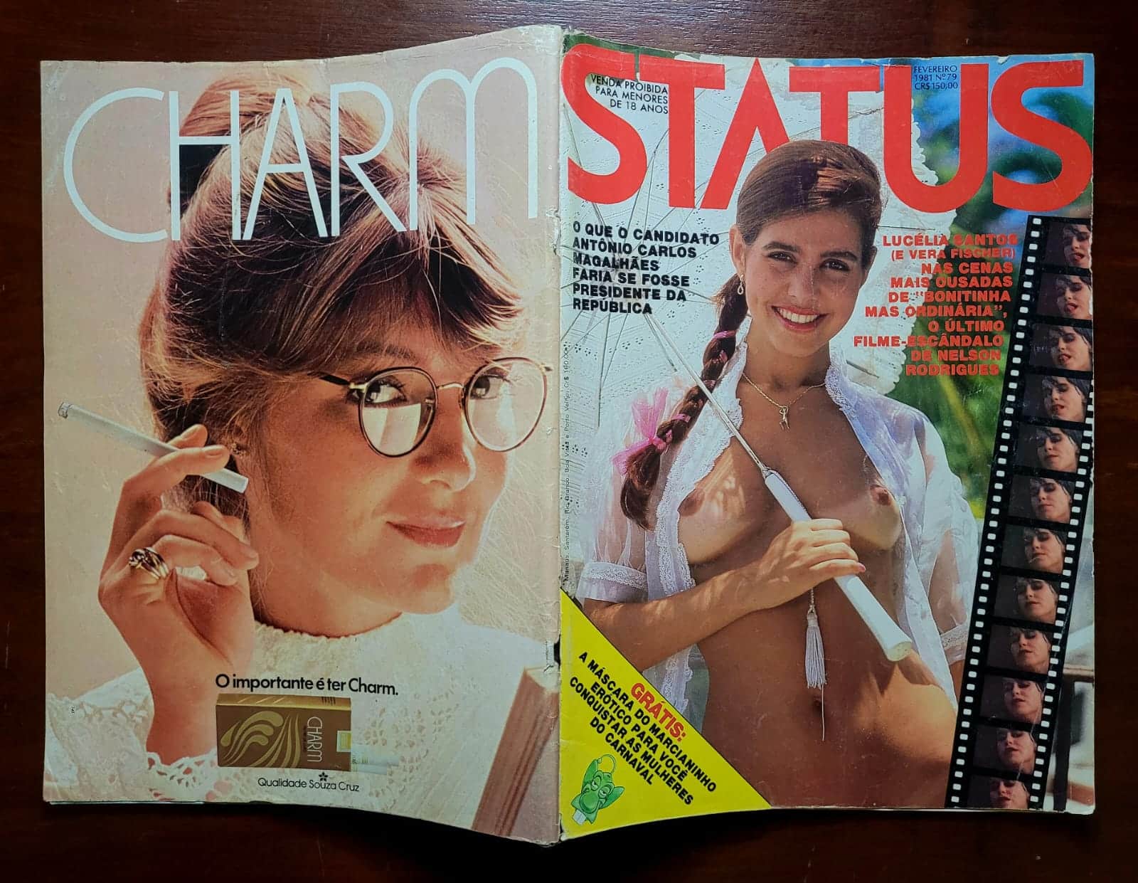 | Casa do Colecionador Revista Status Nº 79 | Fevereiro 1981 | Elena | Pôster Presente | Editora Três